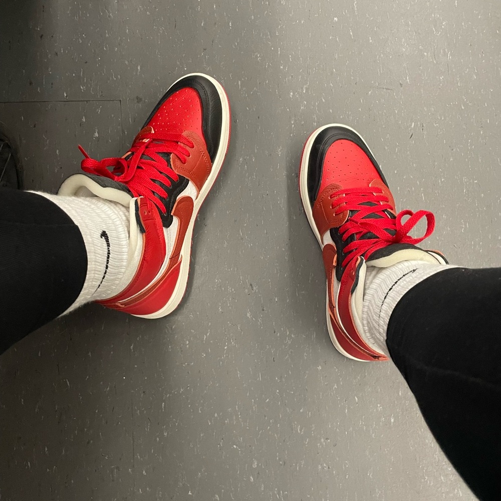 Nike Women's Bold Red and Black Sneakers